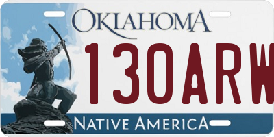 OK license plate 130ARW
