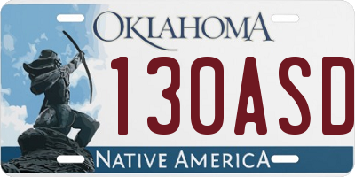 OK license plate 130ASD