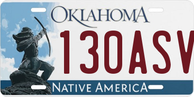 OK license plate 130ASV