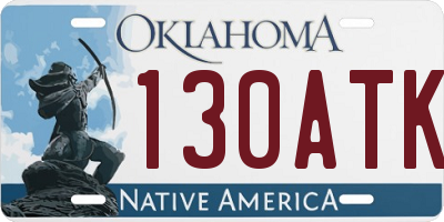 OK license plate 130ATK