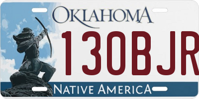 OK license plate 130BJR