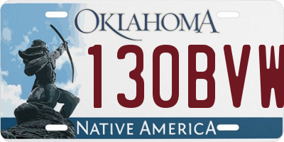 OK license plate 130BVW