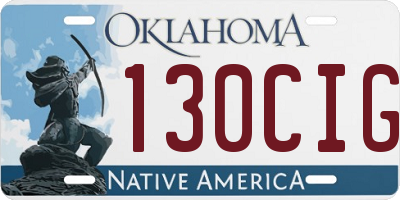 OK license plate 130CIG