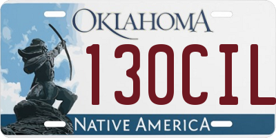 OK license plate 130CIL