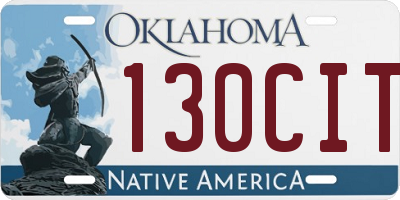 OK license plate 130CIT