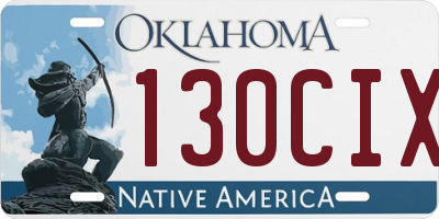OK license plate 130CIX