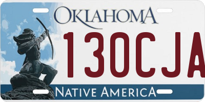 OK license plate 130CJA