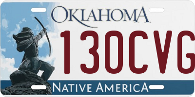 OK license plate 130CVG