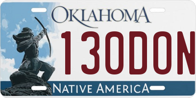 OK license plate 130DON