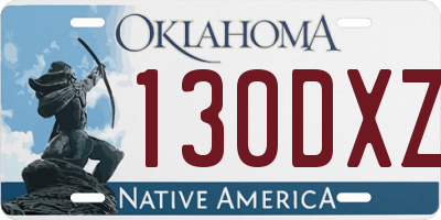 OK license plate 130DXZ
