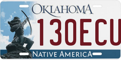 OK license plate 130ECU