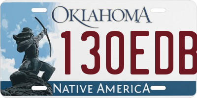 OK license plate 130EDB
