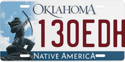 OK license plate 130EDH