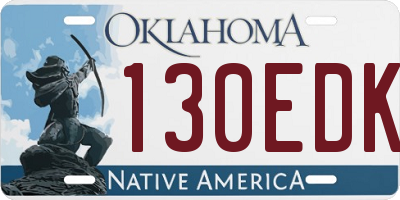 OK license plate 130EDK