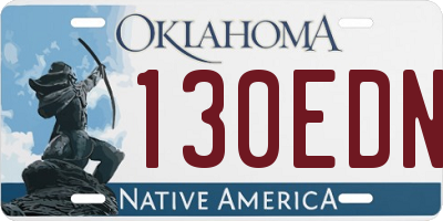 OK license plate 130EDN