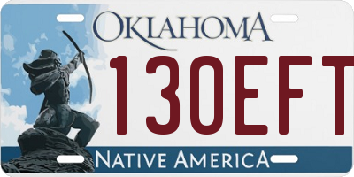 OK license plate 130EFT