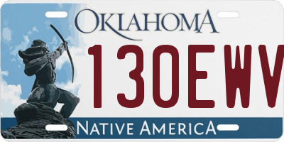 OK license plate 130EWV