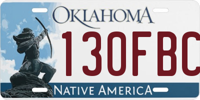 OK license plate 130FBC