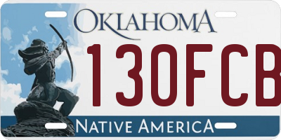 OK license plate 130FCB