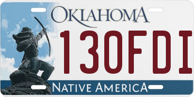 OK license plate 130FDI