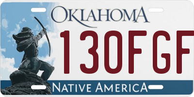 OK license plate 130FGF