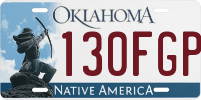 OK license plate 130FGP