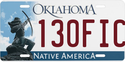 OK license plate 130FIC