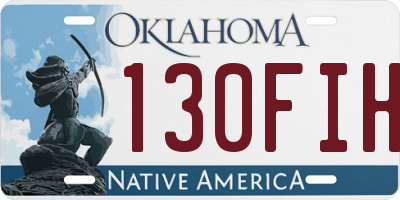 OK license plate 130FIH