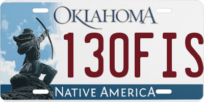 OK license plate 130FIS