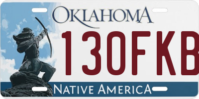 OK license plate 130FKB