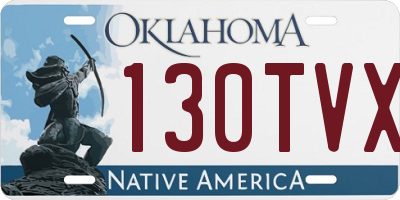 OK license plate 130TVX
