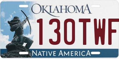 OK license plate 130TWF