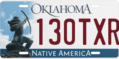 OK license plate 130TXR