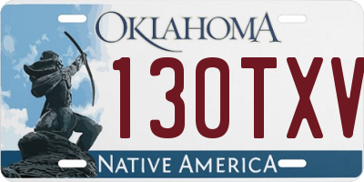 OK license plate 130TXV
