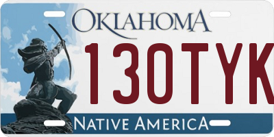 OK license plate 130TYK