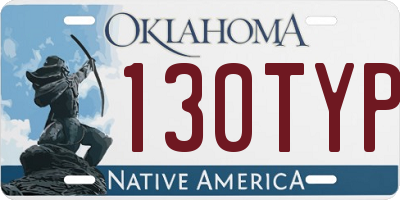 OK license plate 130TYP