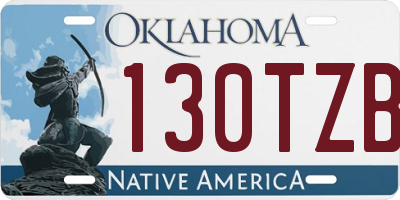 OK license plate 130TZB