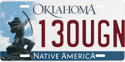 OK license plate 130UGN