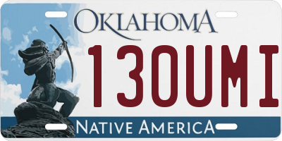 OK license plate 130UMI