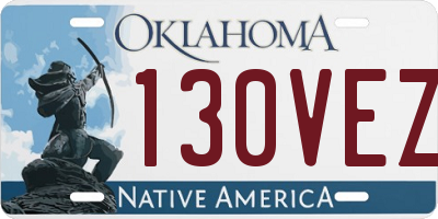 OK license plate 130VEZ