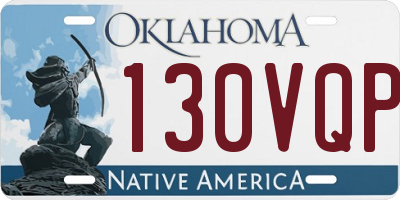 OK license plate 130VQP