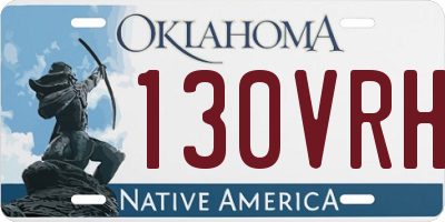 OK license plate 130VRH