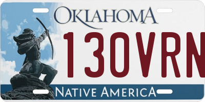 OK license plate 130VRN