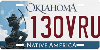 OK license plate 130VRU