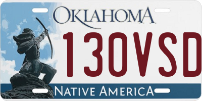 OK license plate 130VSD