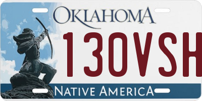 OK license plate 130VSH