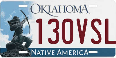 OK license plate 130VSL
