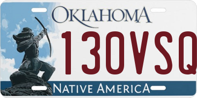 OK license plate 130VSQ