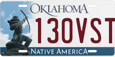 OK license plate 130VST