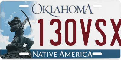 OK license plate 130VSX